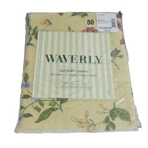 NOS Waverly Scalloped Valance Blair Garden Sunshine‎ Floral 78x14 Cottagecore
